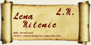 Lena Milenić vizit kartica